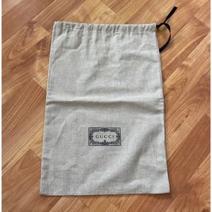 Gucci Beige Dust Bag with Black Logo